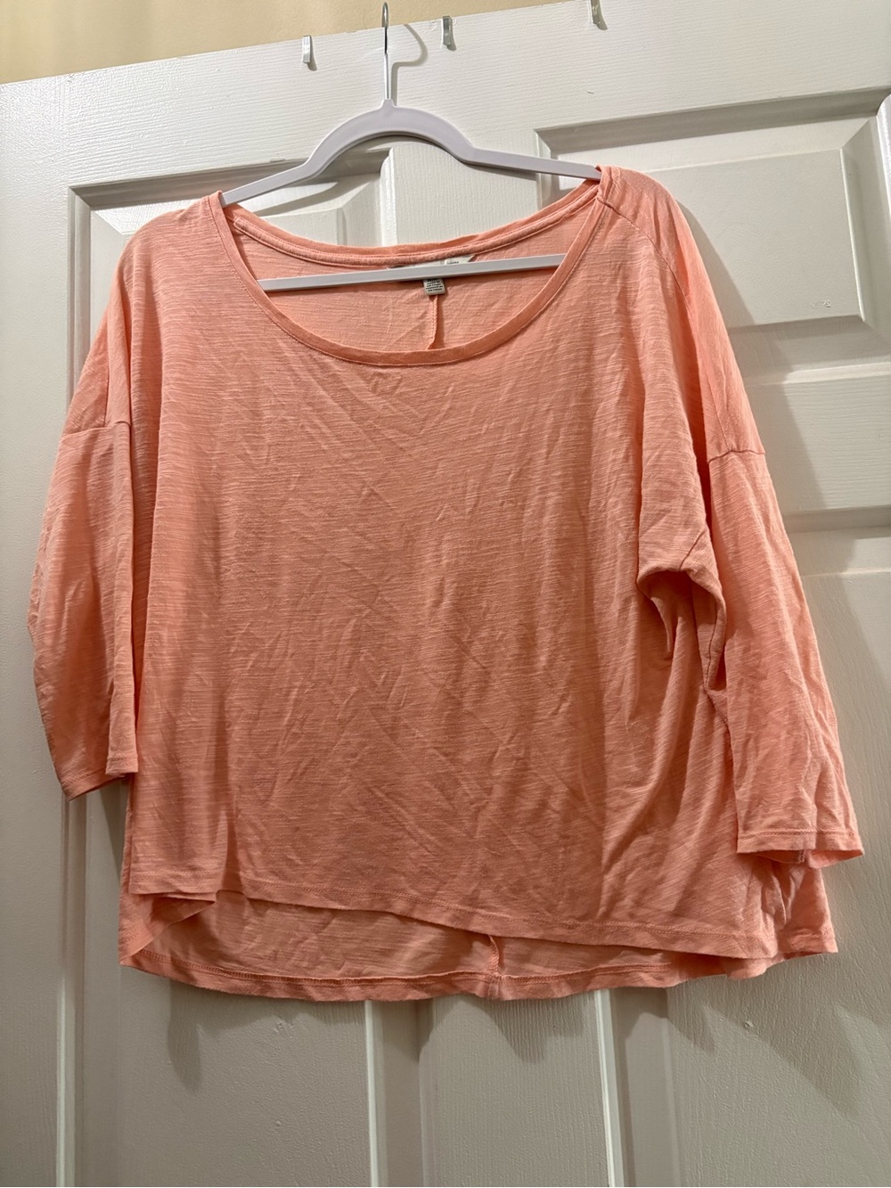 American Eagle Peach Lounge Tunic Quarter Sleeve Top